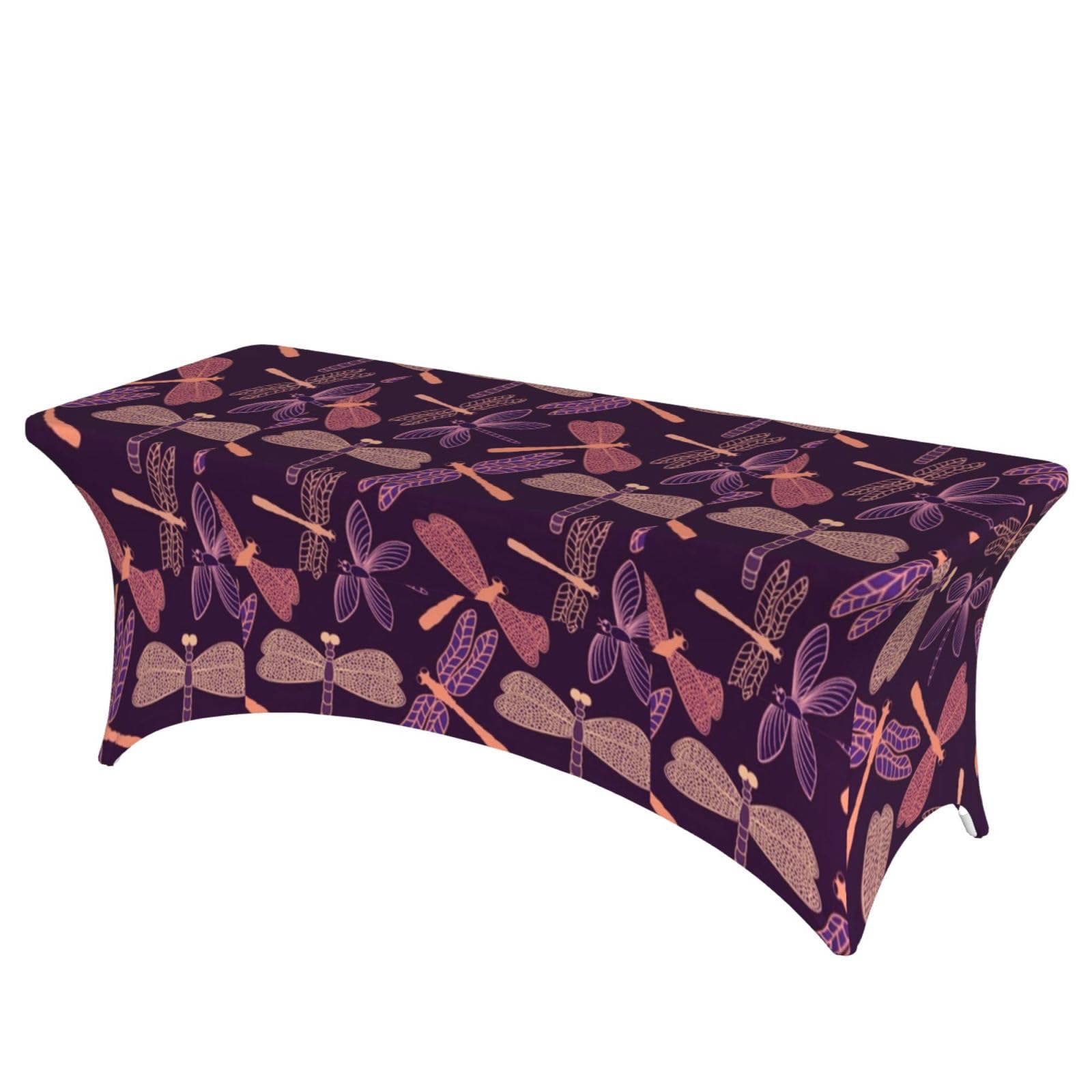 ERCgad Purple Dragonfly Print Rectangular Tablecloth Dining Banquet Party Events Home Celebration Table Cover