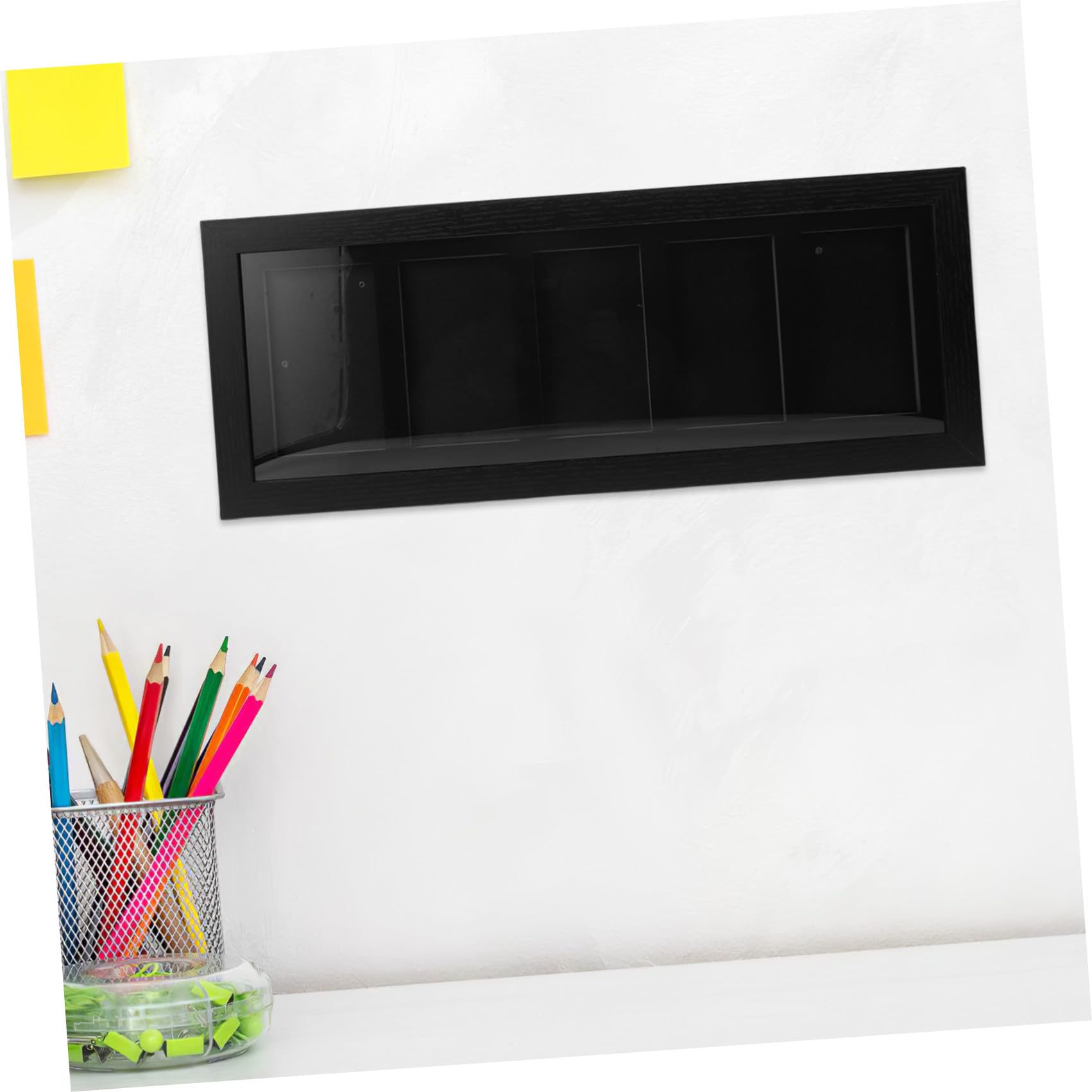 Amosfun Cornice Espositiva per Carte da Collezione, 5 Griglie, Nera