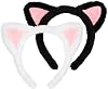 Huachi Cute Black Cat Ears Headband Halloween Cats Spa Headbands for Washing Face Makeup, Animal Head Bands for Women Girls