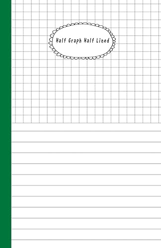 Half Graph Half Lined: Composition Notebook Half Graph 4x4 Half Lined Paper Notebook on same page, Squared, Science, Maths, Lab Notebooks, Diary Practice Journal Organizer.