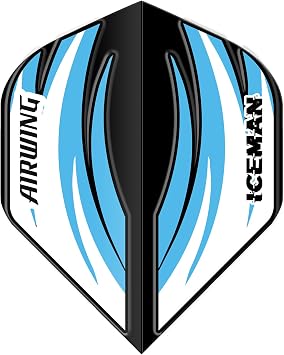 RED DRAGON Airwing Unique Moulded Gerwyn Price Iceman Black & Blue Standard Dart Flights 1 Set Per Pack 3 Dart Flights in Total