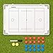 FORZA 18in x 12in Double-Sided Sports Coaching Whiteboard | 13 Sports Options - Magnetic Markers, Pen, and Eraser Included (Lacrosse, Without Carry Bag)