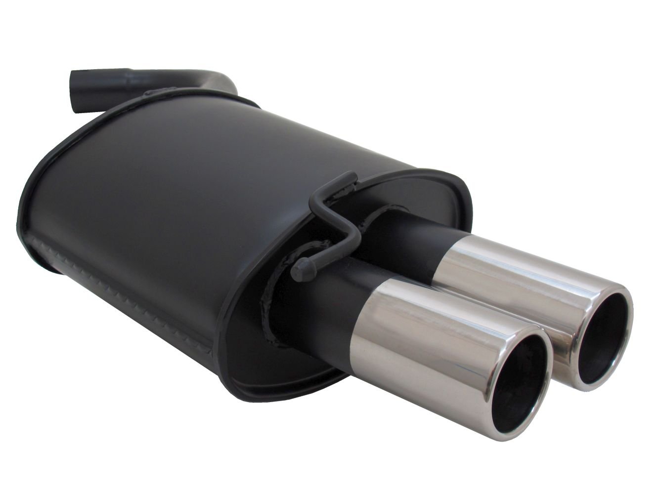 Novus Sportauspuff Endschalldämpfer Gruppe N A3902E76 mit Endrohr 2 x 76mm