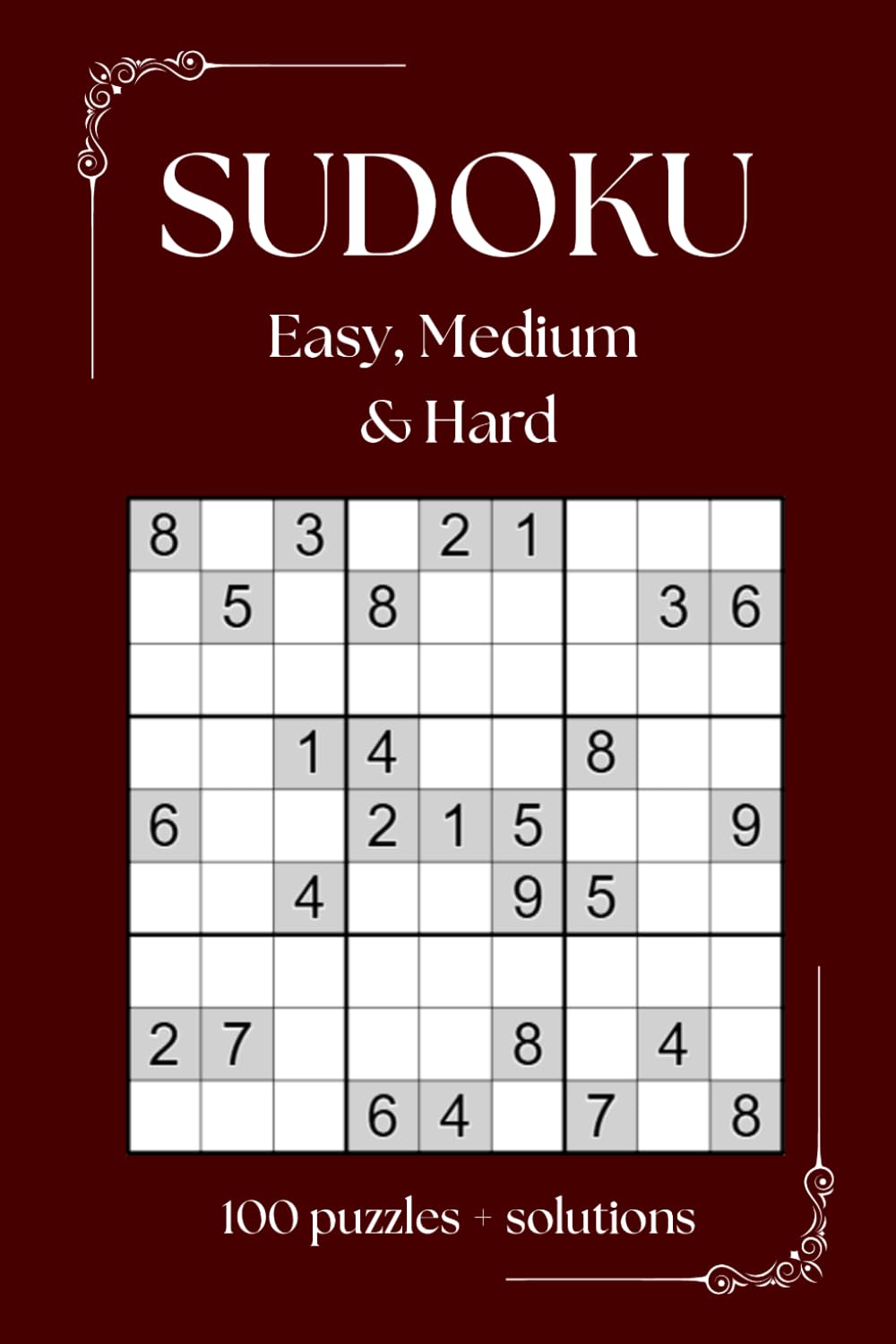 100 Sudoku Puzzles | 3 Levels of difficulty
