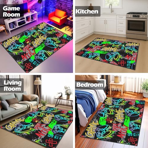 Tapete gaming para habitación de niños 3'x5' miniatura 6