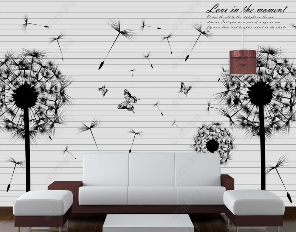 Papier peint intissé pissenlit pour créer une ambiance zen dans votre salon