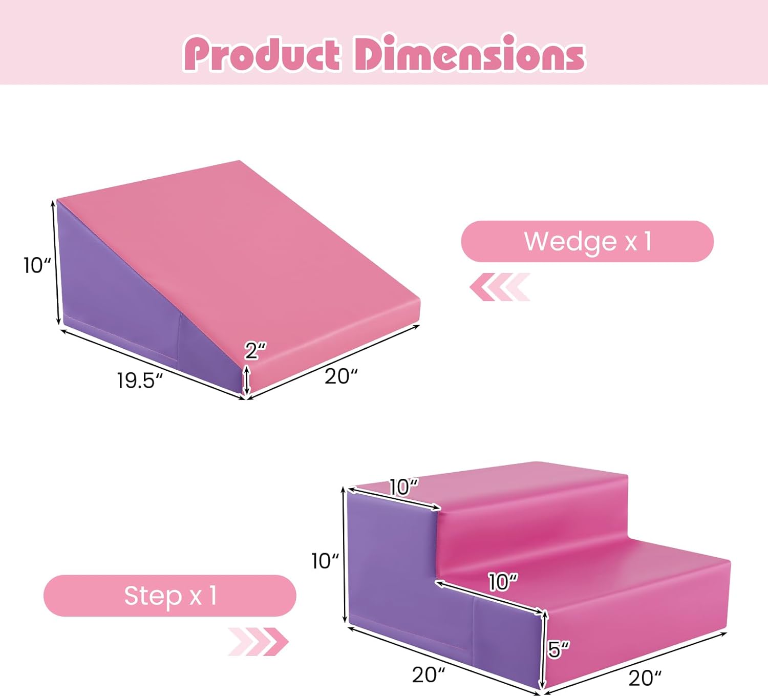 Olakids Climbing Toys for Toddlers, Indoor Baby Foam Climbing Blocks Soft Play Set with PU Leather, Kids Climb and Crawl Playset Sliding Activity Structure Gym Playground Climber