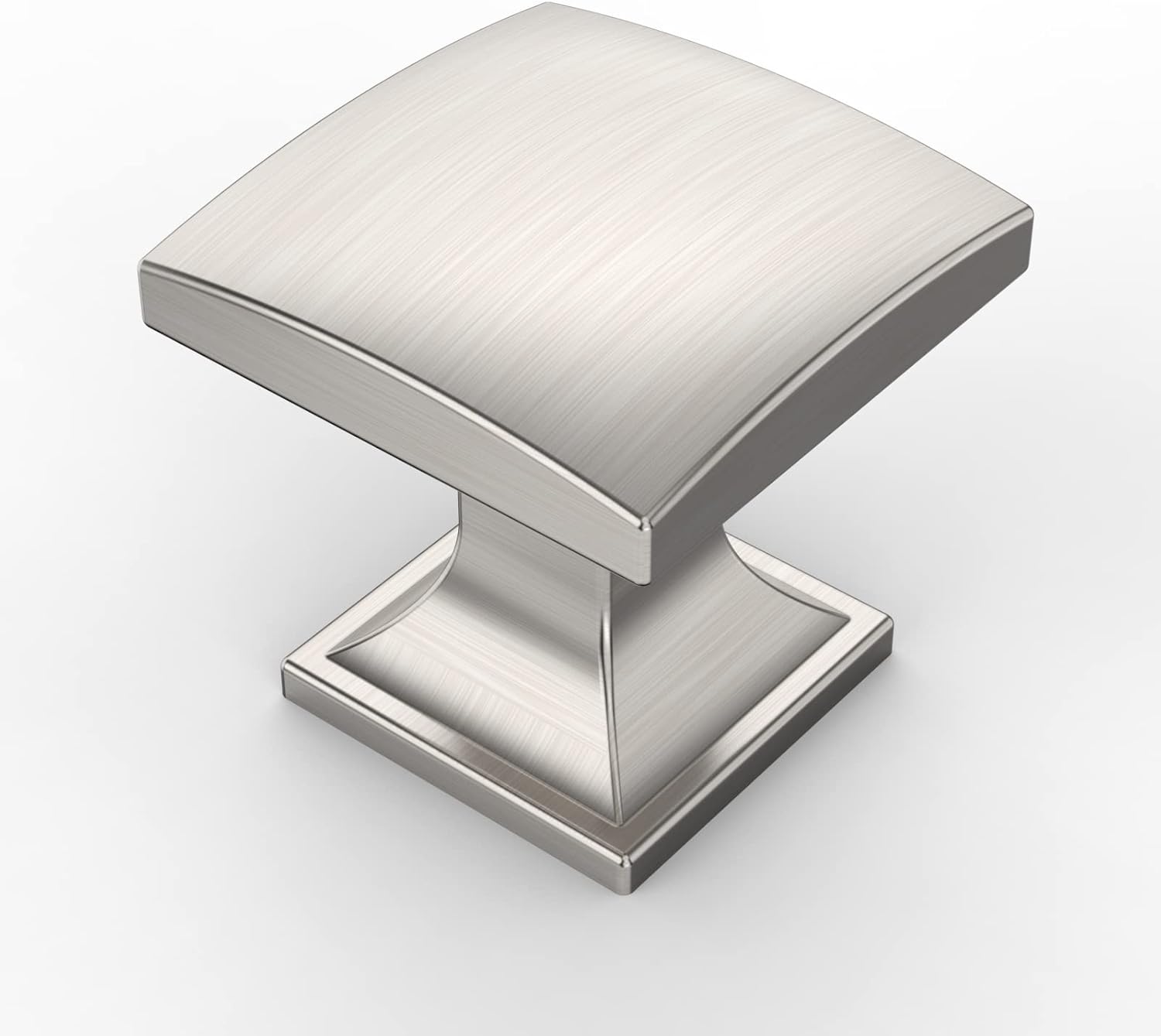 Amerdeco 10 Pack 11/3 Inch Brushed Satin Nickel Knobs Single