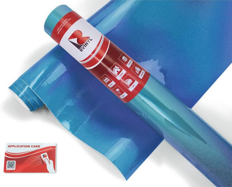 ORACAL 970RA Series Dual Cast Wrap Film in Shift Effect Gloss Ultramarine Violet 319-1ft x 5ft - Thick Car Vinyl Roll with Air Release Adhesives for Vehicles