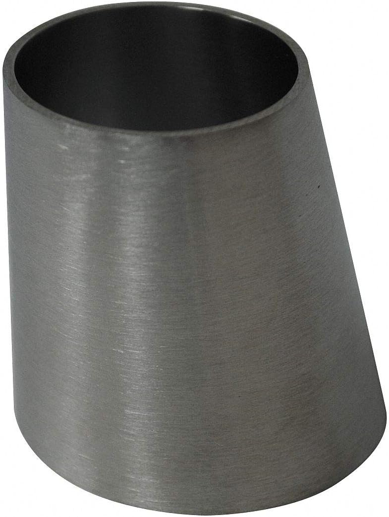 Vne T316L Stainless Steel Eccentric Reducer, Butt Weld Connection Type, 2-1/2" x 2" Tube Size - E32WW-6L2.5X2.0