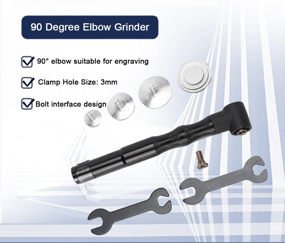 90 Degree Elbow Grinder Rotary Polishing Machine Handpiece Kit Micro Grinder Pencil For Polishing Cutting Rotary Grinder