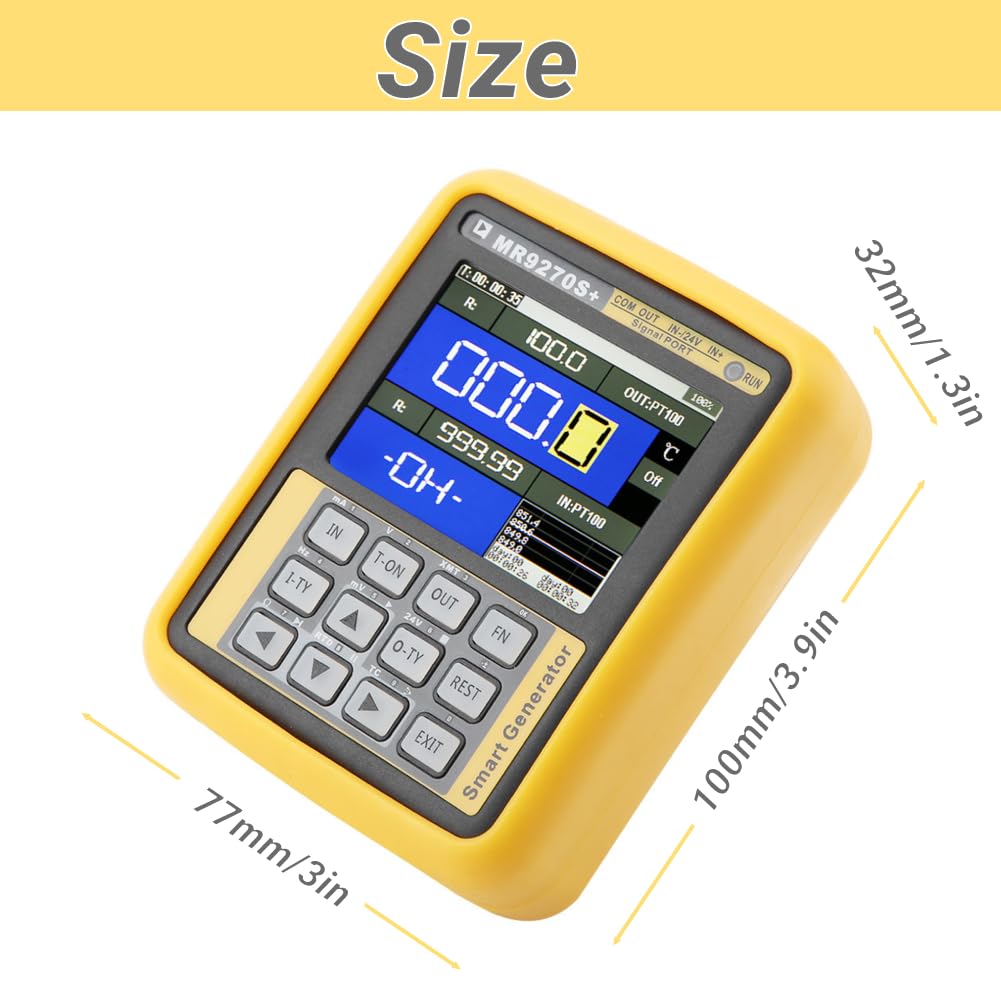 Tyenaza MR9270S+ Generatore di Segnali Portatile 4‑20 mA, Misuratore di Sorgente di Segnale, Uscita Termocoppia di Tensione di Corrente di calibrazione Portatile AC100‑240 V (AC220V)