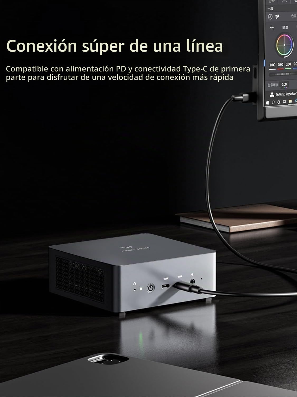 MINISFORUM UM790 Pro Mini-PC AMD Ryzen 9 9 7940HS Solo 5,2 GHz 32 GB DDR5 512 GB SSD con AMD Radeon 780M, 4 x USB 3.2, 2 x USB 4, 2 x HDMI 2.1, 2 x PCIe 4.0, Wi-Fi 6E / BT5.3, RJ45 2,5 G