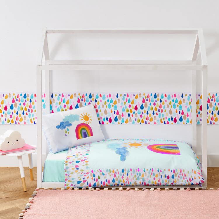 Bassetti - Completo Copripiumino Lettino in Cotone - Certificato Oeko-Tex e Stampa di alta qualità - Biancheria da Letto per Neonato o Bambino - Baleno 13