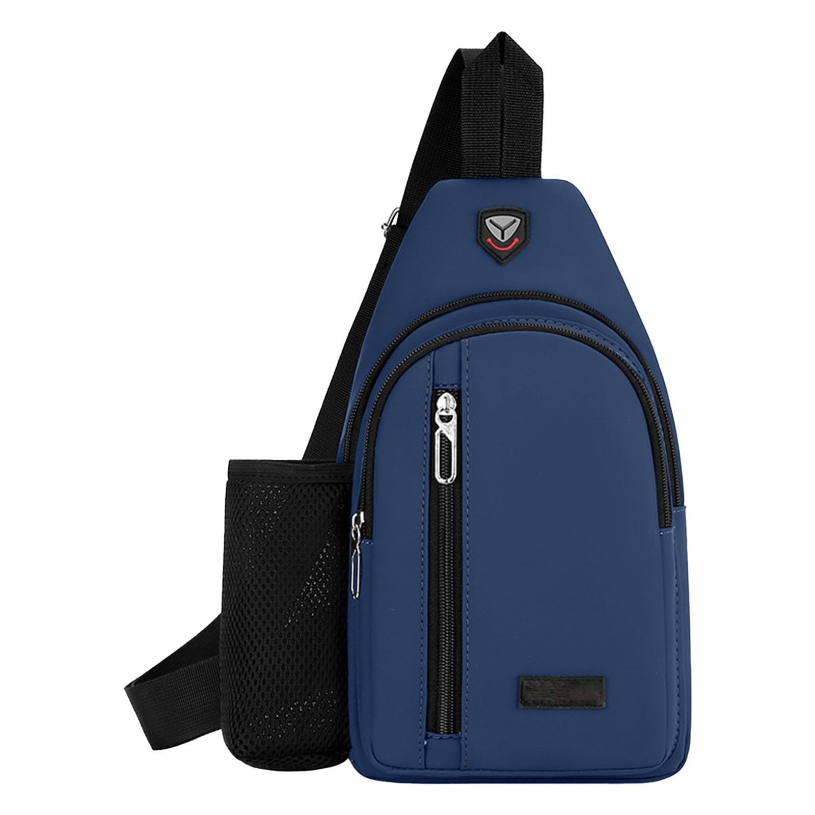 Small Bag With Water Bottle Holder For Woman And Man Backpack for Teen Boys with Charger (Blue, One Size)