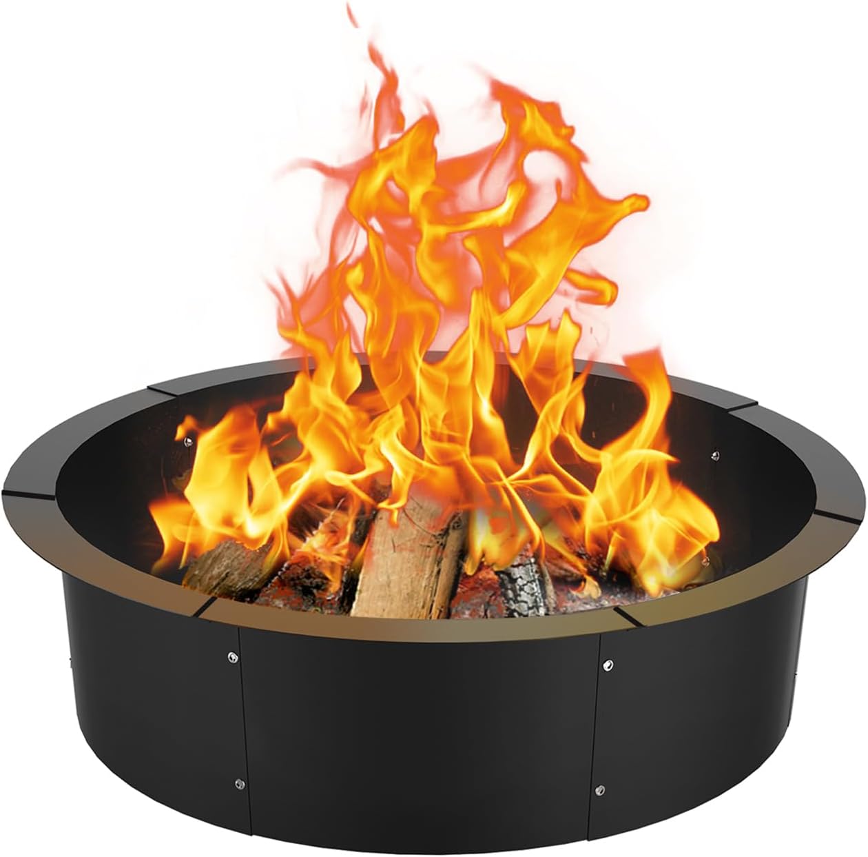 Comzinn 36 Inch Round Fire Pit Ring Insert for Outside