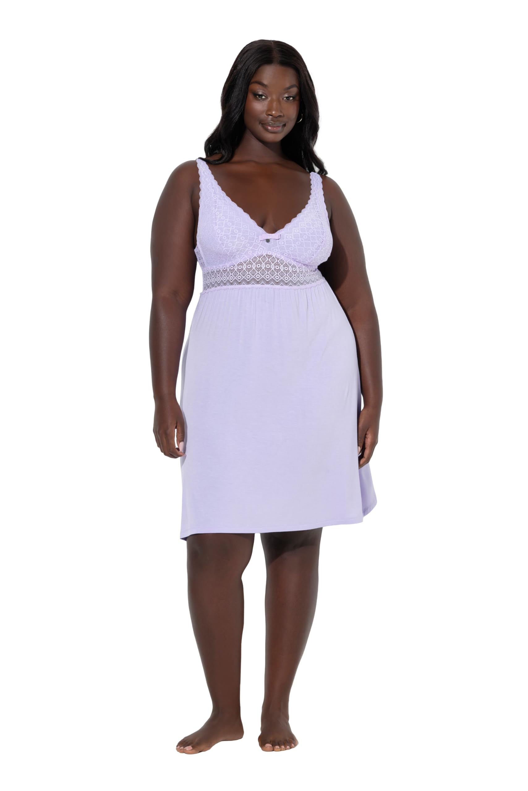 Ulla Popken TruYou by Damen große Größen Übergrößen Plus Size TruYou by Negligé, Spitze, blickdichte Büste, ärmellos 846193