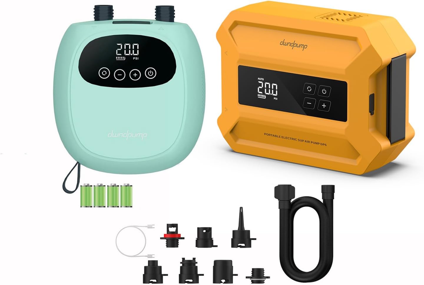 Paddle Board Pump Electric Portable, 20PSI High Pressure SUP Pump, Intelligent Dual-Stage Inflation Deflation Function, Auto-Off, LED Display