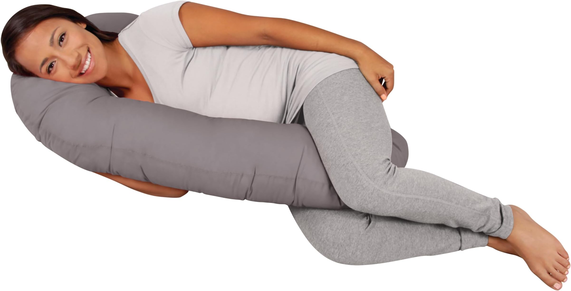Leachco Snoogle Mini Compact Side Sleeper, Shadow Gray