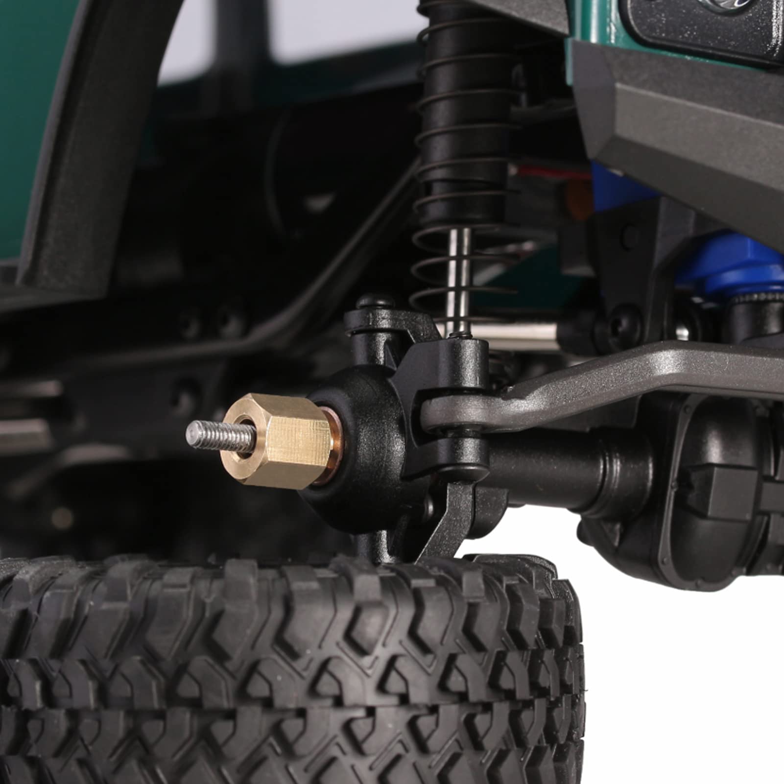Lot De 4 Adaptateurs De Moyeu Hexagonaux En Laiton Pour Roues De 4 Mm - Compatibles Avec RC Crawler 1/18 TRX4M - Accessoires De Rechange Pour Améliorer La Stabilité
