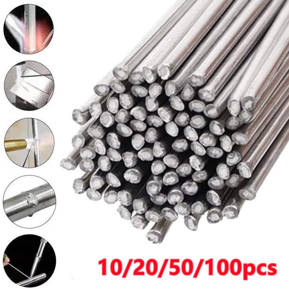 Uniwersalne elektrody spawalnicze o rdzeniu fux w niskiej temperaturze Łatwa stopienie drut spawania stalowego aluminium aluminium lodówki (Color : 2.5mm-33cm, Size : 100 PCS)