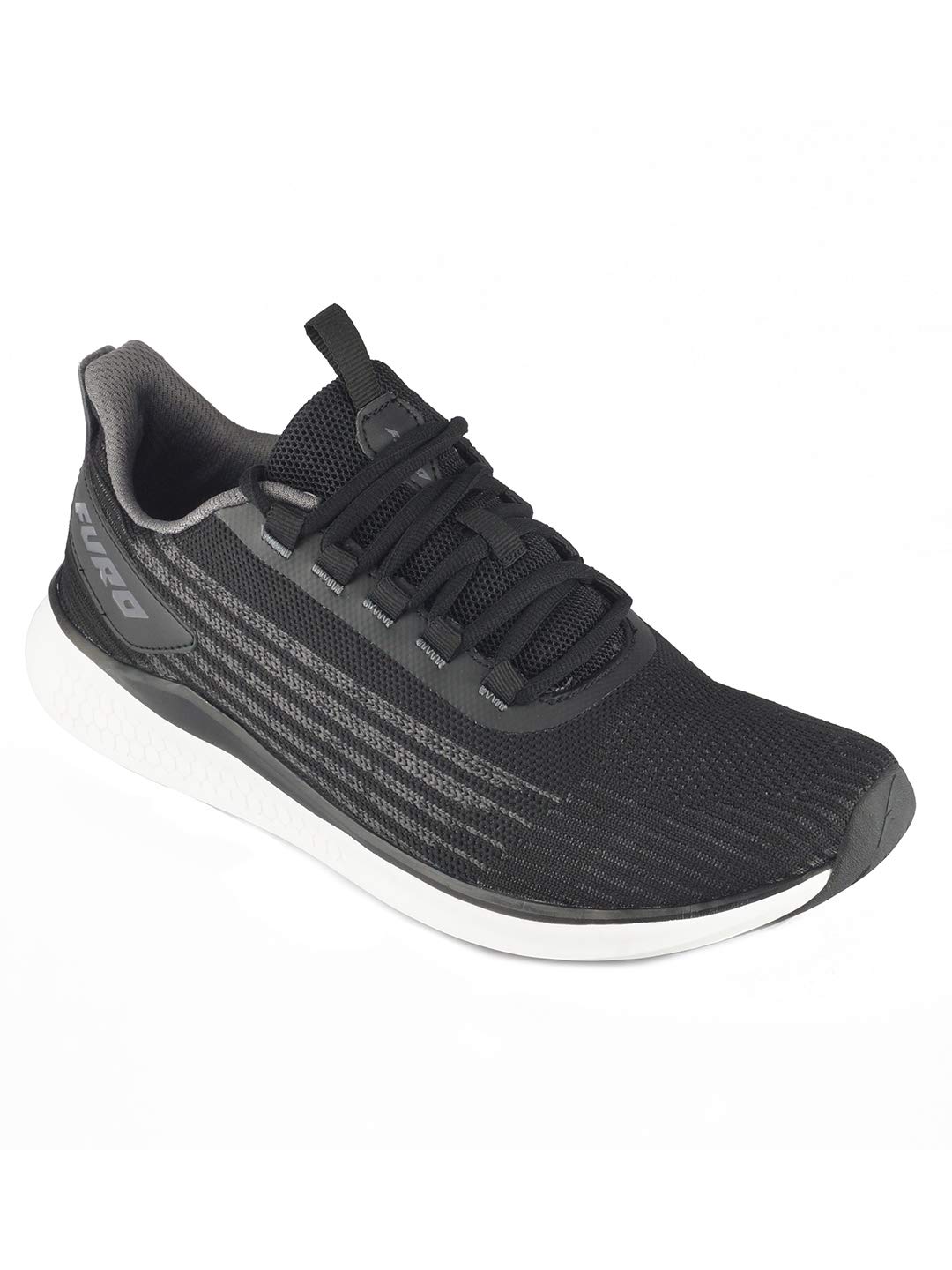 FURO Lace Up Comfortable Stylesh Running & Walking Sports Shoes for Men R1070 Black (B08ZKSCB4N) Amazon Price History, Amazon Price Tracker