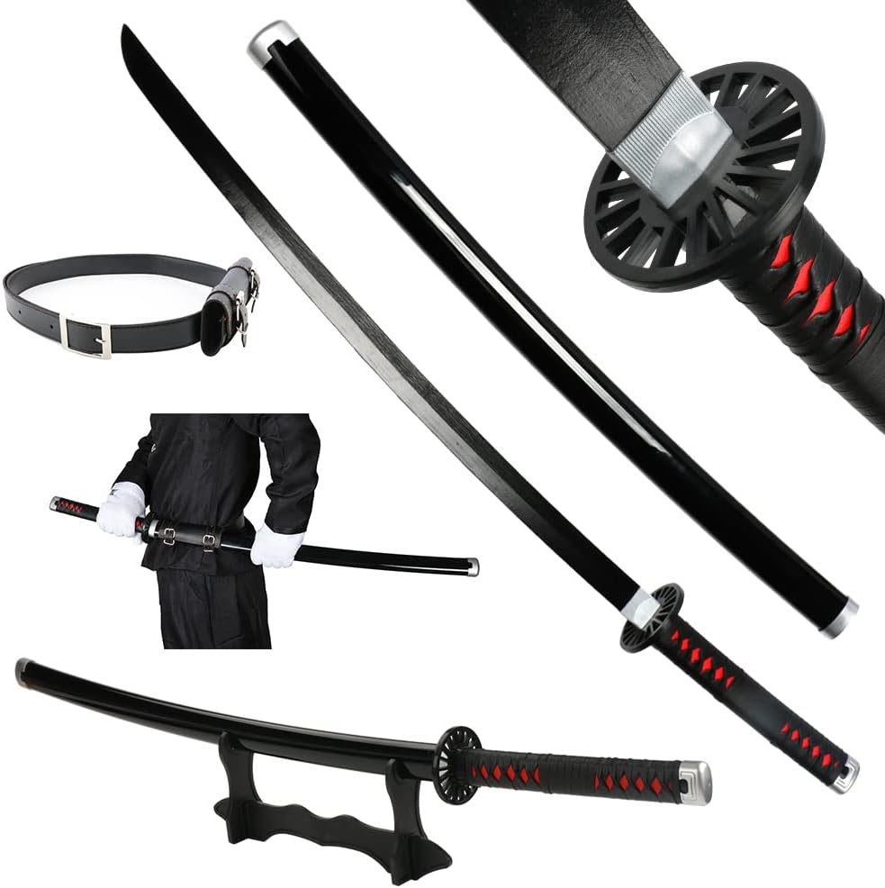 Demon Slayer Sword for Cosplay with Belt Holder Stand, 41 inches