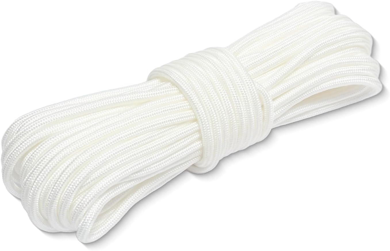 BRETANGME 5/16″ Nylon Rope – 100 Ft Cord for Outdoor Use, UV & Water Resistant