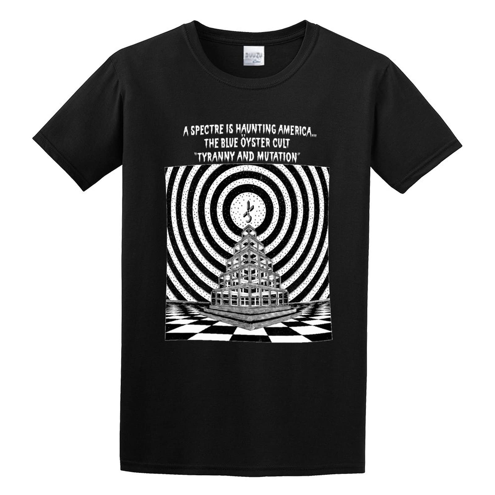 Anxiaoer Men's Black Blue Oyster Cult The Blue Öyster Cult Tyranny And Mutation Vintage Retro T Shirt Tee Large