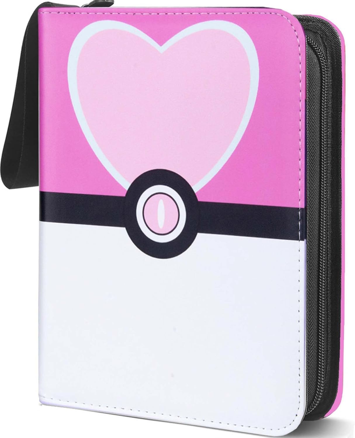 4 Pocket Trading Cards Binder,Collection Card Album Storage and Organizer 3 Ring Zipper, Card collectible for Sport, Baseball, MTG, YuGiOh, TCG - 50 Pages Holds 400 Cards (Lightning)