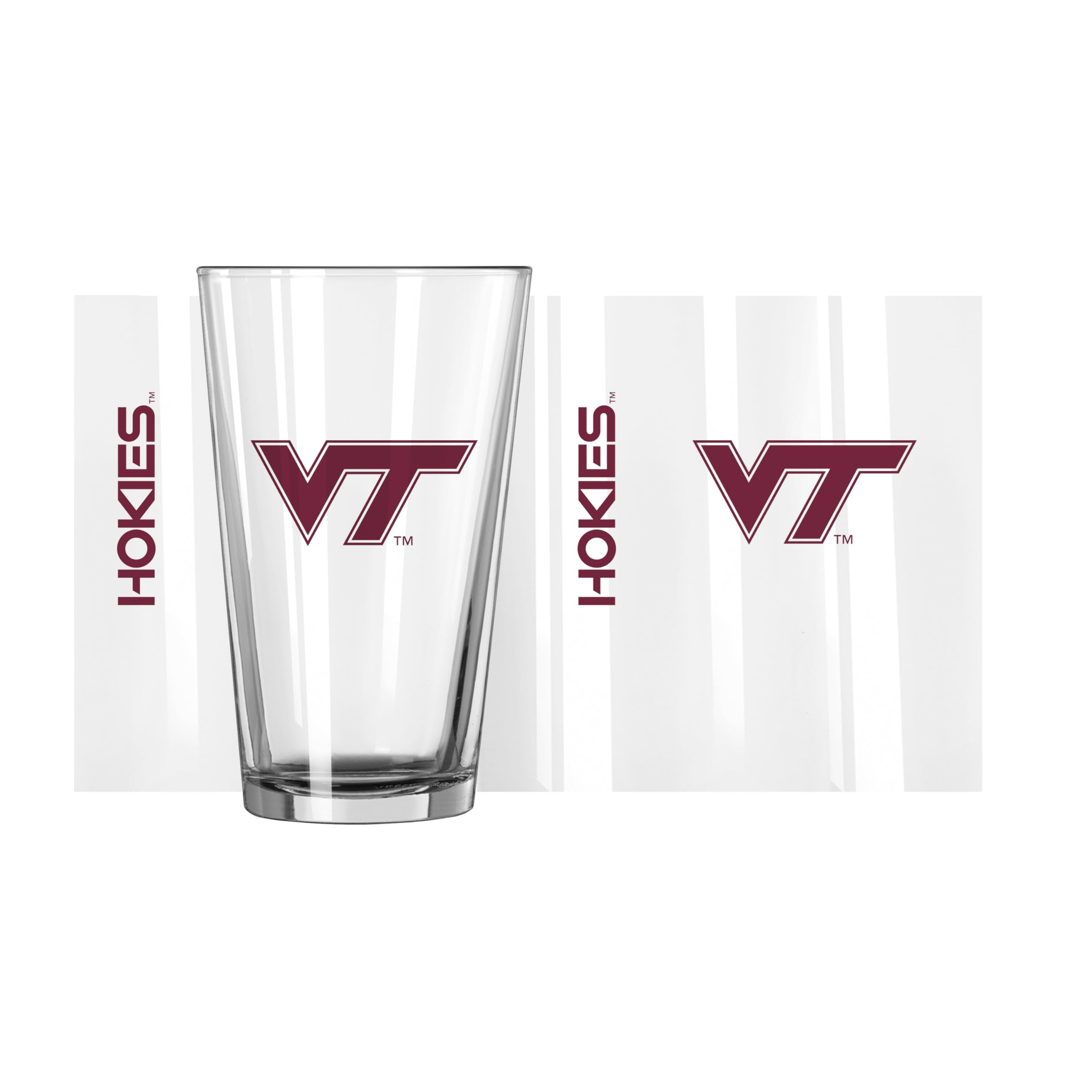 Logo Brands NCAA 16 oz Pint Glass - Durable Glass With Bold Team Color– Chip-Resistant Rim Drinkware For Fans, Tailgates, Home Bars &amp; Everyday Use