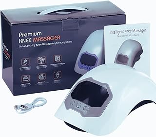 AGDOAD Massageador de Joelho Profissional Multifuncional Sem Fio com Tela LED, Massagem Eletrônica, Recarregável, Aquecimento Infravermelho e Função de Vibração para Rigidez e Inchaço.