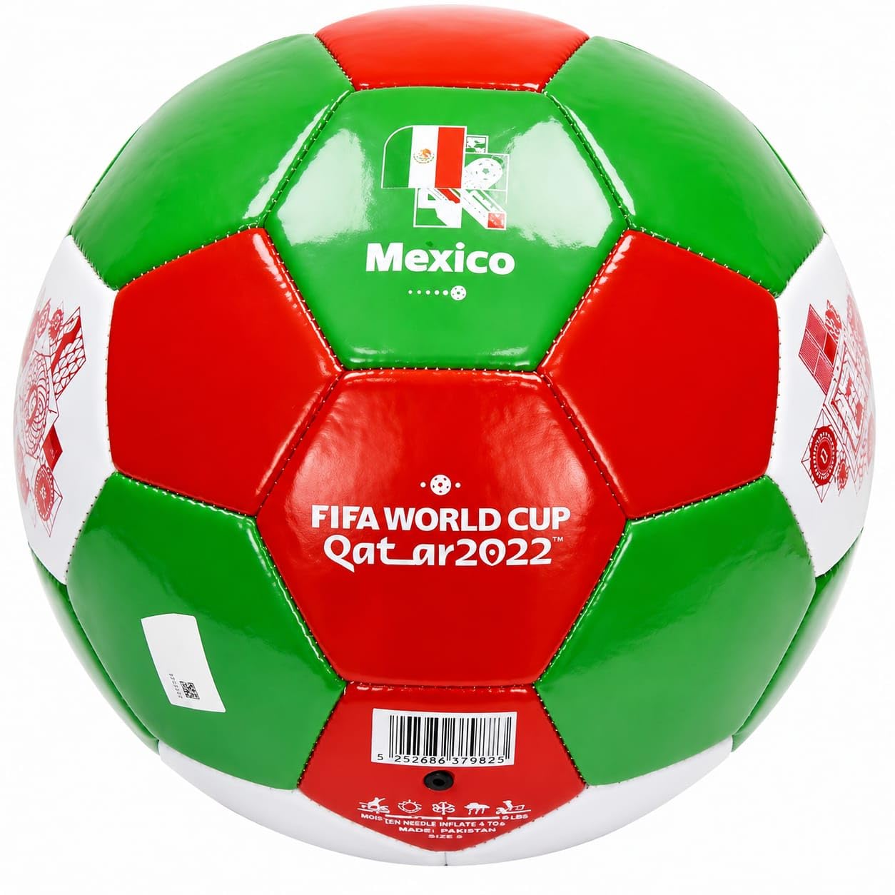 FIFA world cup Qatar 2022 Oficjalna piłka nożna, Mexico, rozmiar 5, uniseks, zalecana do wszystkich warunków: ziemia lub trawa, słońce, deszcz, śnieg