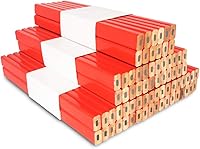 Vista 1 de Gegong 72 lápices de carpintero de 7 pulgadas octogonal rojo duro negro plomo carpintero, herramienta de marcado de carpintería