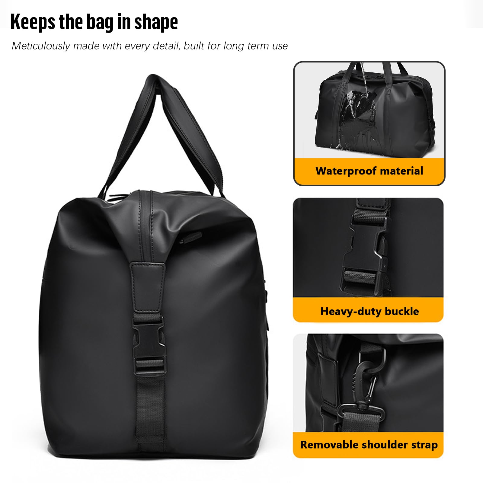 Sac de Voyage 40x20x25 Ryanair Cabine Avion Bagage, Sac Voyage en Cuir PU avec bandoulière