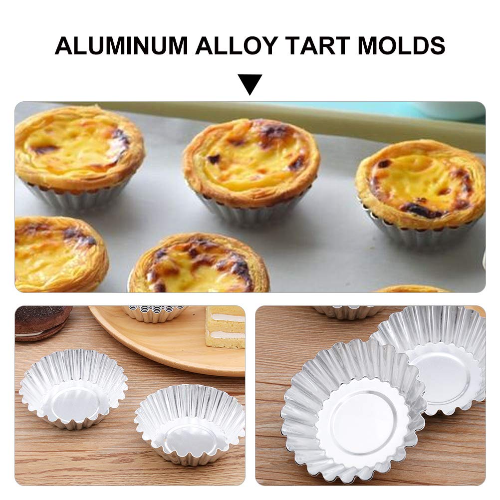 HEMOTON 100piezas Moldes Para Hornear Muffins De Aluminio De Resistente y Práctico Para Tartas y Uso Repetido y Cocina