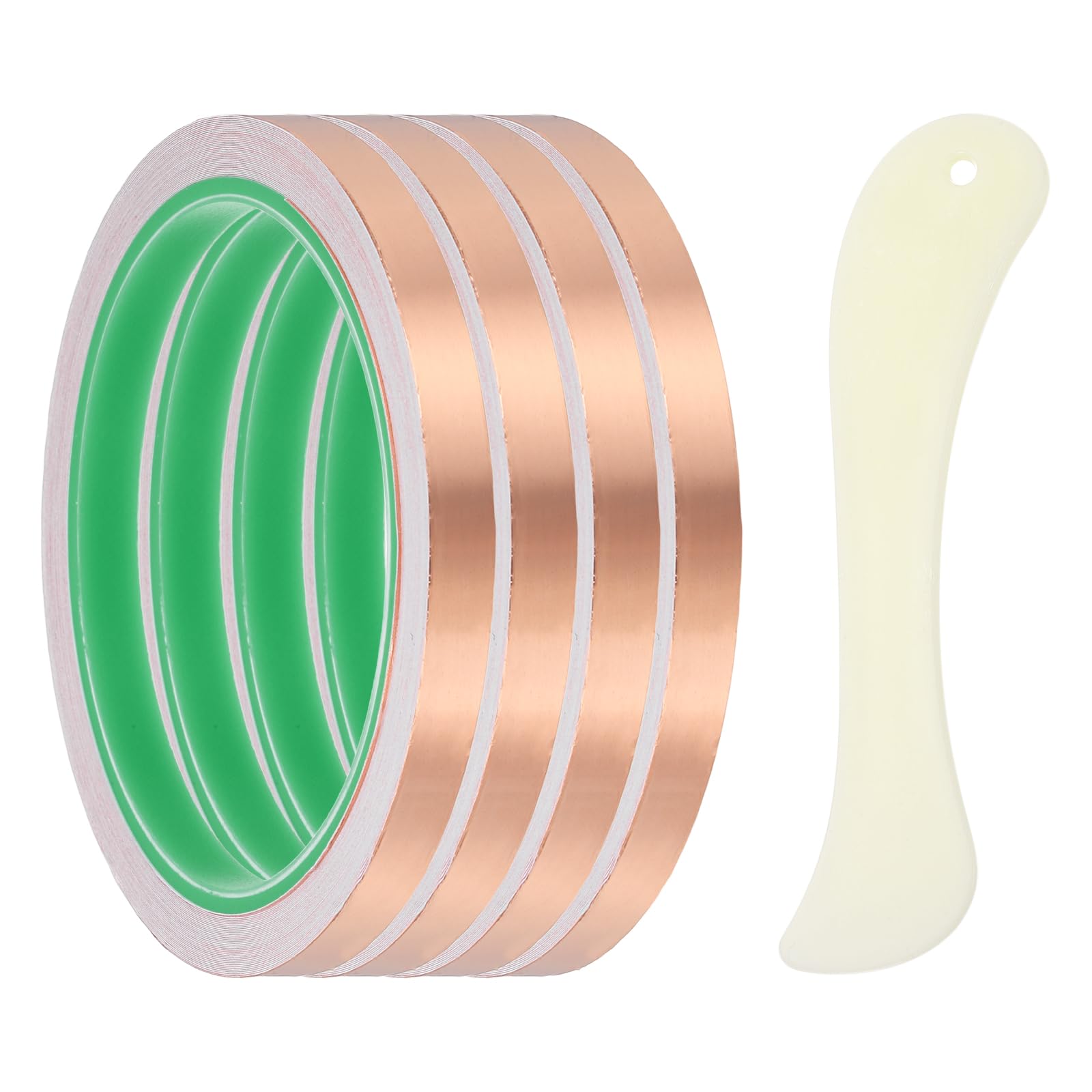 PATIKIL Copper Foil Tape, (8mm x 10m) (4Set), Double Conductive Adhesive Tape with Correction Tool, Suit for - Guitar EMI/RFI Shielding/Electrical Repairs โ image 1