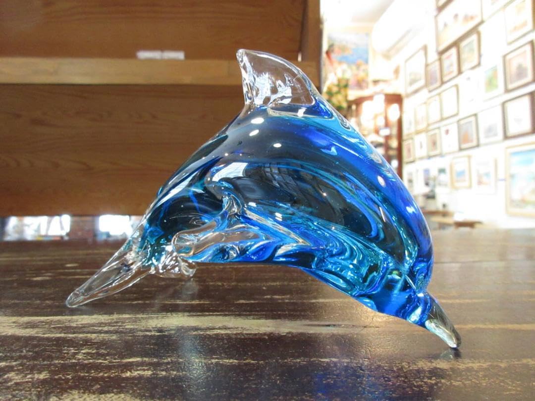 Amazon.co.jp: キーストーングラスアート ペーパーウェイト ドルフィン