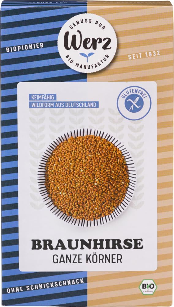Werz Bio Braunhirse, Ganze Körner, Glutenfrei, 6 X 500 Gr