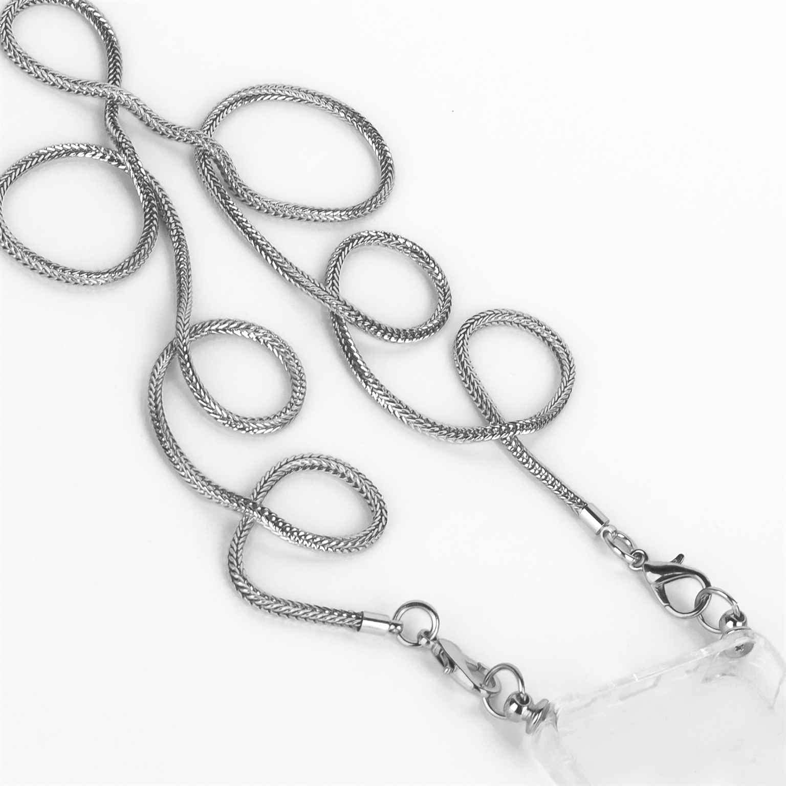 Custodia Trasparente Con Lanyard Regolabile ONEFLOW Cadena De Teléfono Móvil Extraíble Compatible Con Apple IPhone 14 Plus - Funda Con Correa, Funda Lanciadera Removibile