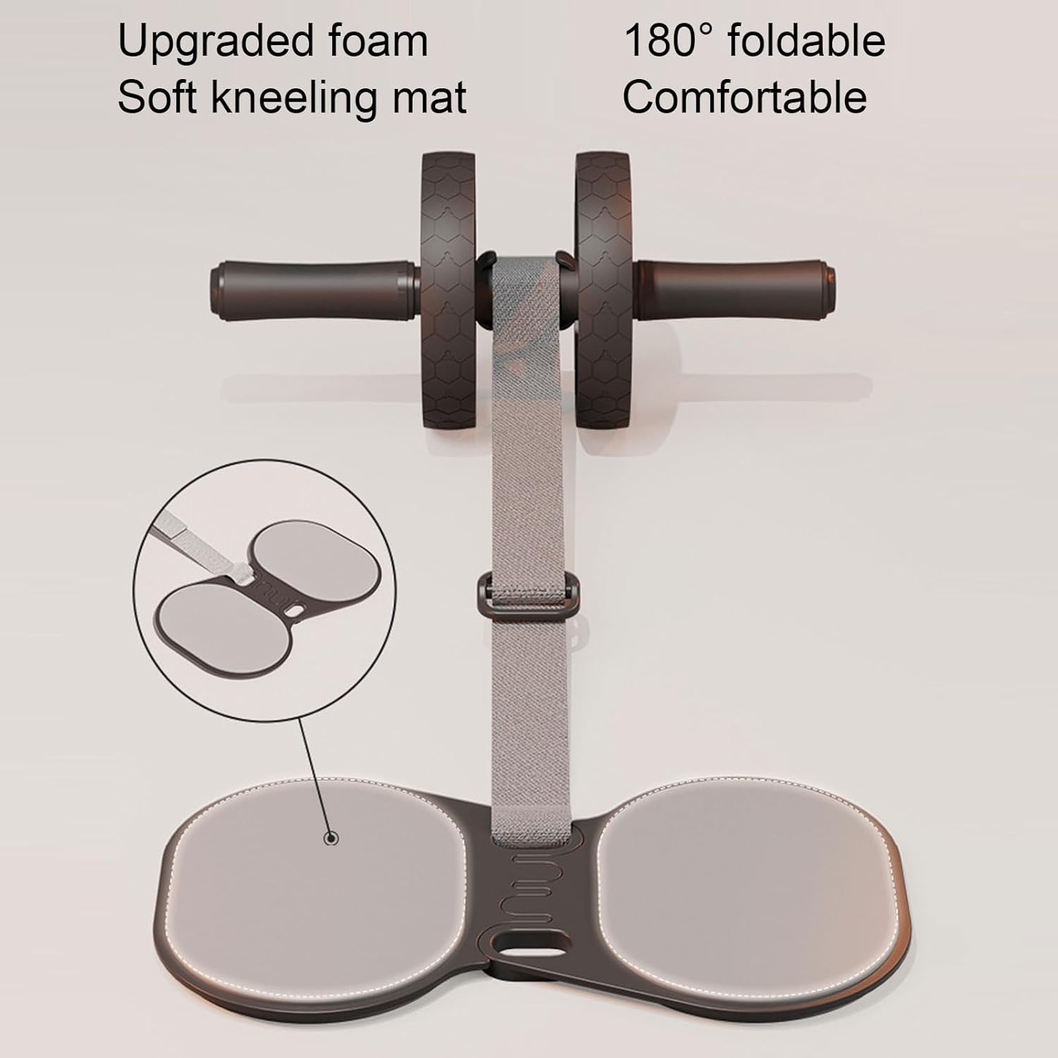 Bewinner Dual Wheel | Automatic Workout Equipment with Knee Pad & Pull Strap for Home Gym