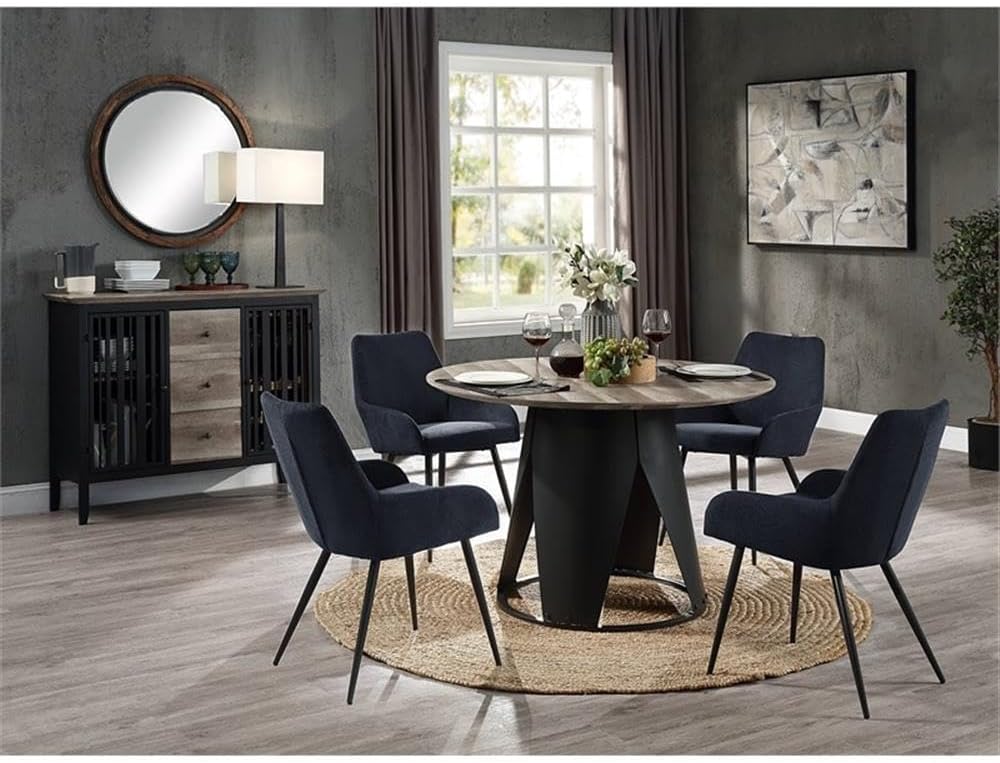 Acme Zudora Wooden Sever in Antique Oak and Black