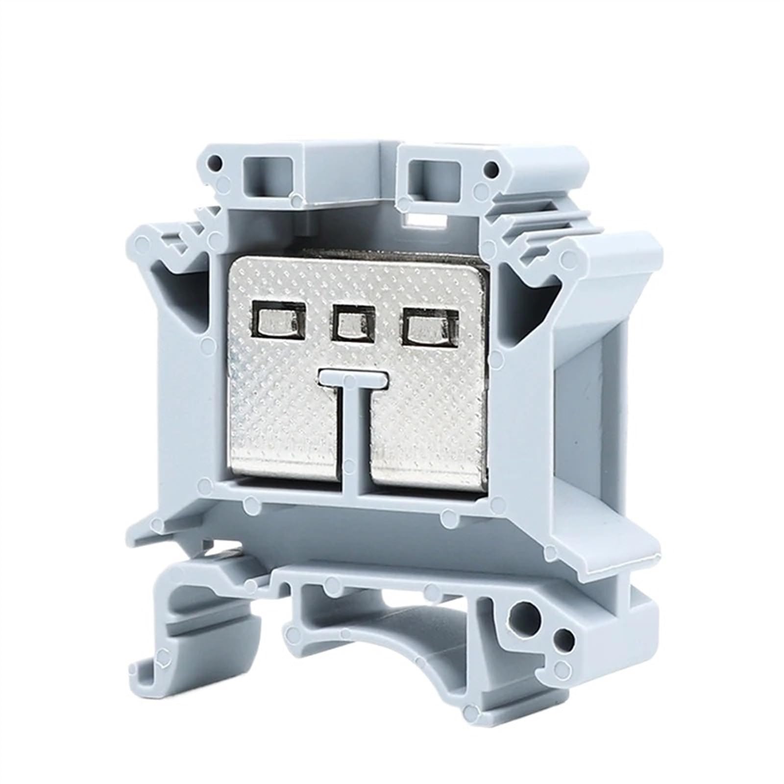 50 Pz UK25N Morsettiera universale su guida Din Tipo a vite Cavo in ottone Connettore elettrico 800 V 100 A 4 AWG 25 mm² (Color : UK25N Gray (50Pcs))