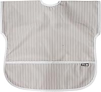 Vista 2 de Short Sleeve Waterproof Bib for Toddlers Easy Clean Feeding Apron for Mealtime, Daycare, Self-Feeding, Lightweight