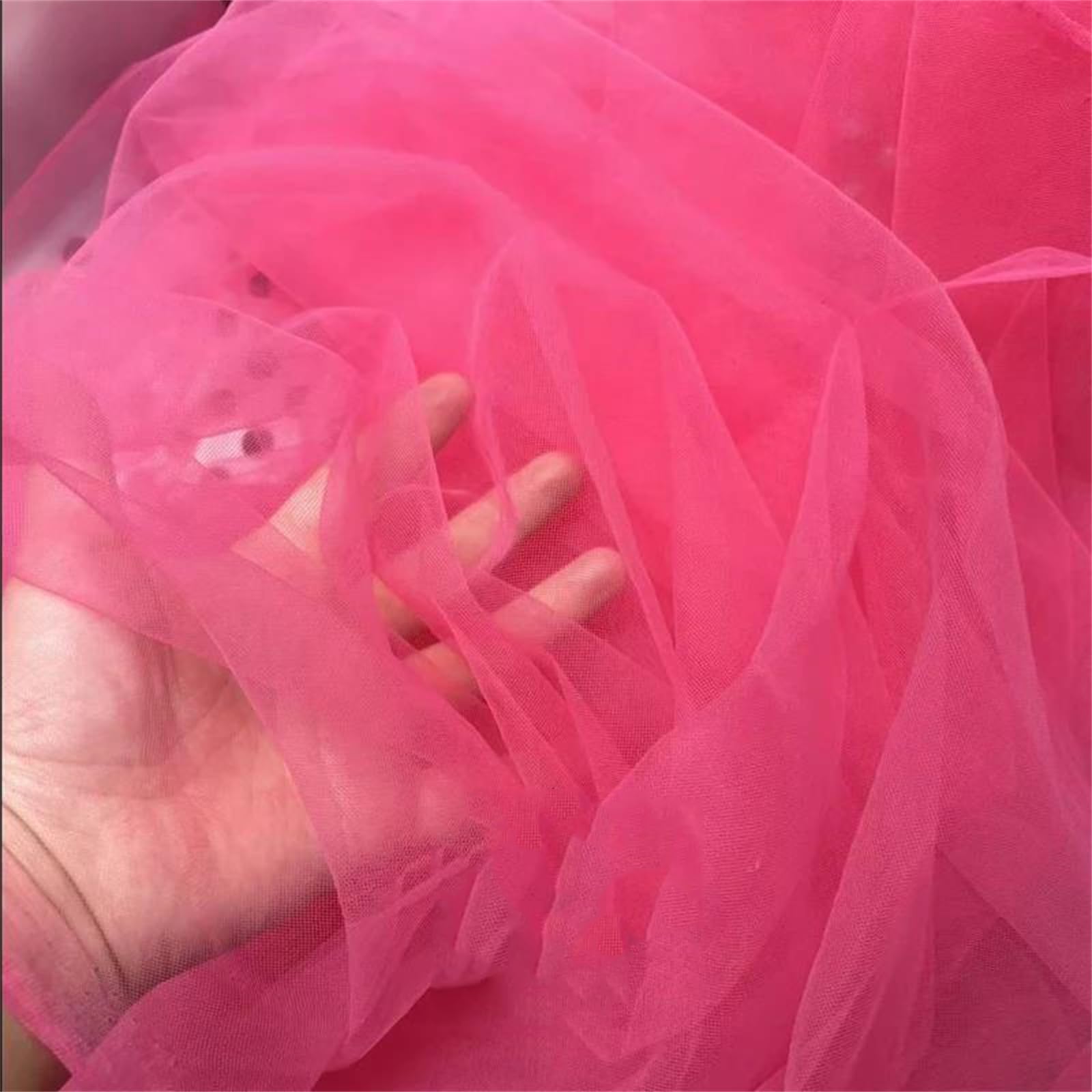 Tessuto a Rete in Morbido Tulle Rosa da 1,6 m for Tende da Matrimonio e progetti di Materiali da Cucito for Abbigliamento(1000x160cm)