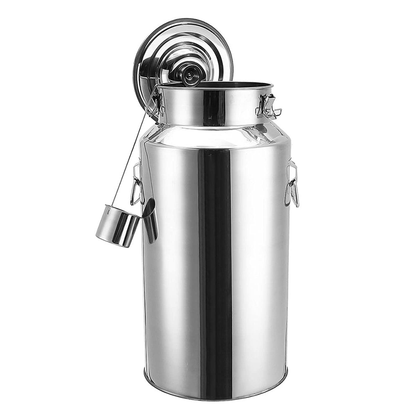 WOTZOV Stainless Steel Sealed Drum Oil Barrel Heavy Duty Milk Jug Can Liquid Container Storage For Home Or Commercial,58L，88L(40x70cm)