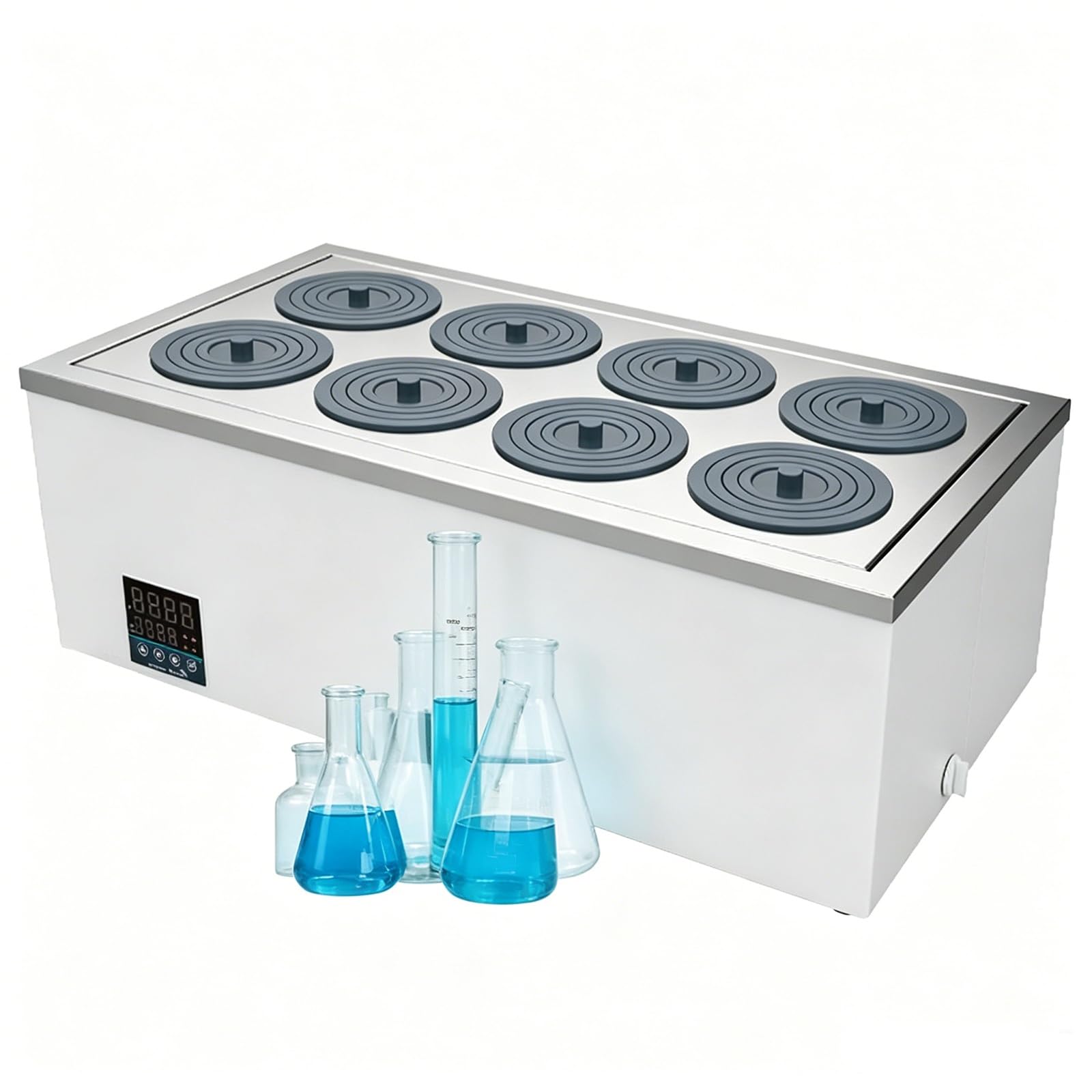 Baño de agua termostático digital, instrumento de laboratorio de calefacción eléctrica con temporizador de combustión antiseco y control de temperatura para investigación de laboratorio y pruebas