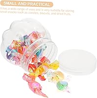 Vista 2 de DOITOOL Tarro de calabaza para mascotas, tarros de vidrio herméticos Navideños, contenedor transparente, cajas de panadería de Halloween, recipiente