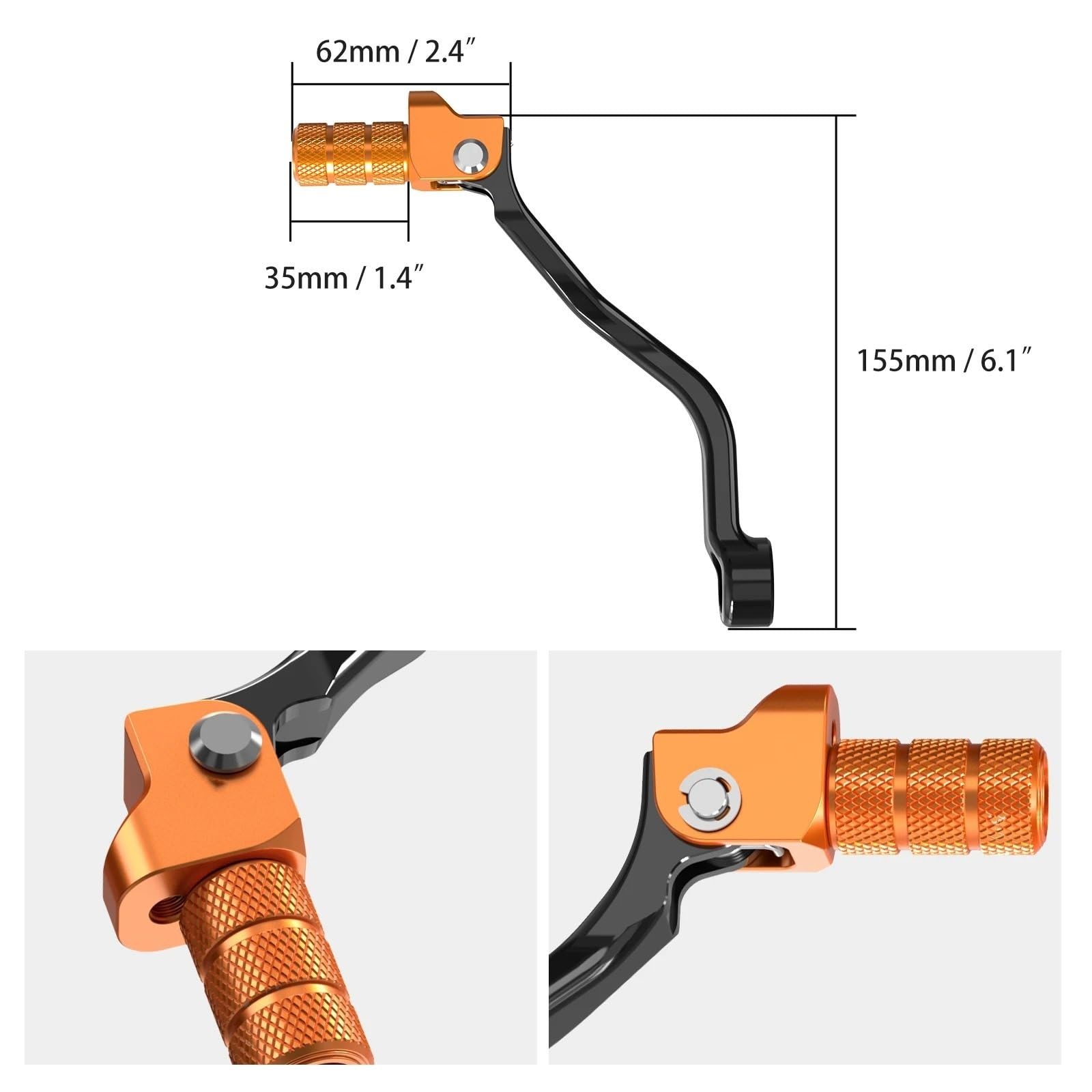 dźwignia zmiany nożna, CNC Fit For KTM 2024 EXC 300 250 XCW 150 250 300 Kuta dźwignia zmiany biegów Dźwignia zmiany biegów składana końcówka SX XC 125 250 300(Black)