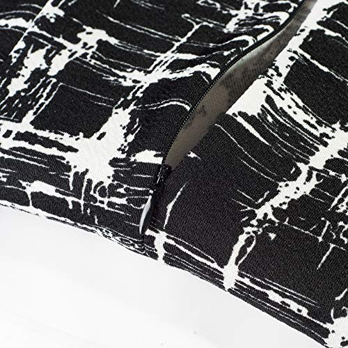 Homeyee B430 Kokerjurk voor dames, vintage, opstaande kraag, korte mouwen, bodycon - Image 5